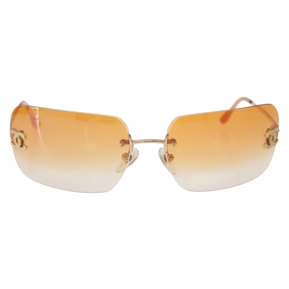 Chanel CC Metal Sunglasses Gold